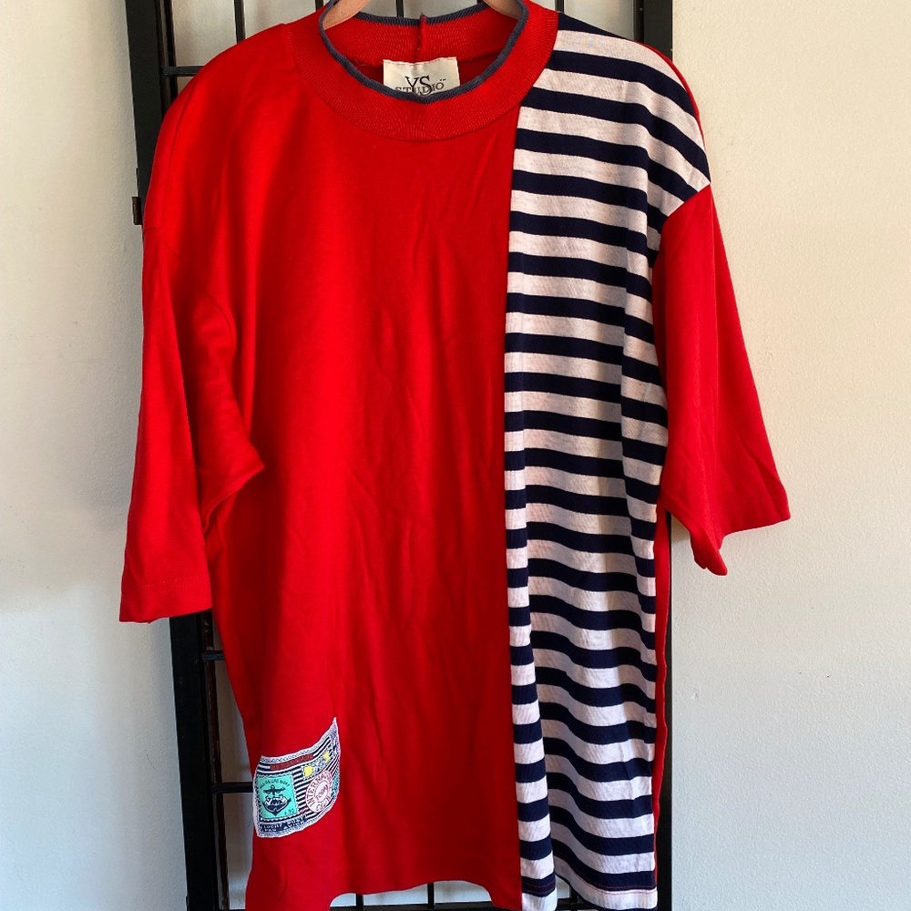 Womans Red, White and Black Shirt by YS Studio Youngstuff
